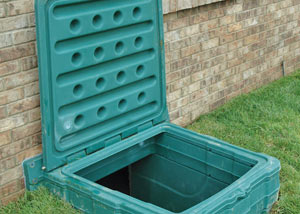 lockable crawl space access door installed in Yorkton
