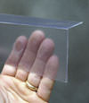 Closeup of a clear plastic covering on a Esterhazy crawl space block wall