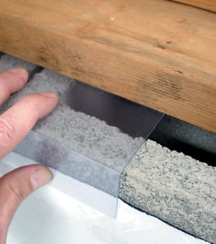 Block wall clear covering for wet crawl spaces in Esterhazy