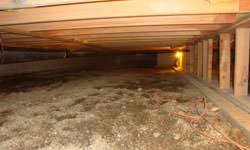 A nasty, mouldy crawl space in Dauphin, Saskatchewan and Manitoba