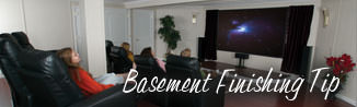 a waterproofed basement that has been finished into a family room in Dauphin