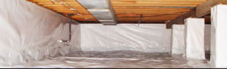 an encapsulated crawl space system in Melville
