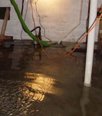 Several feet of floodwaters in a Yorkton basement