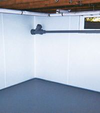 Plastic basement wall panels installed in a Moosomin, Saskatchewan and Manitoba home